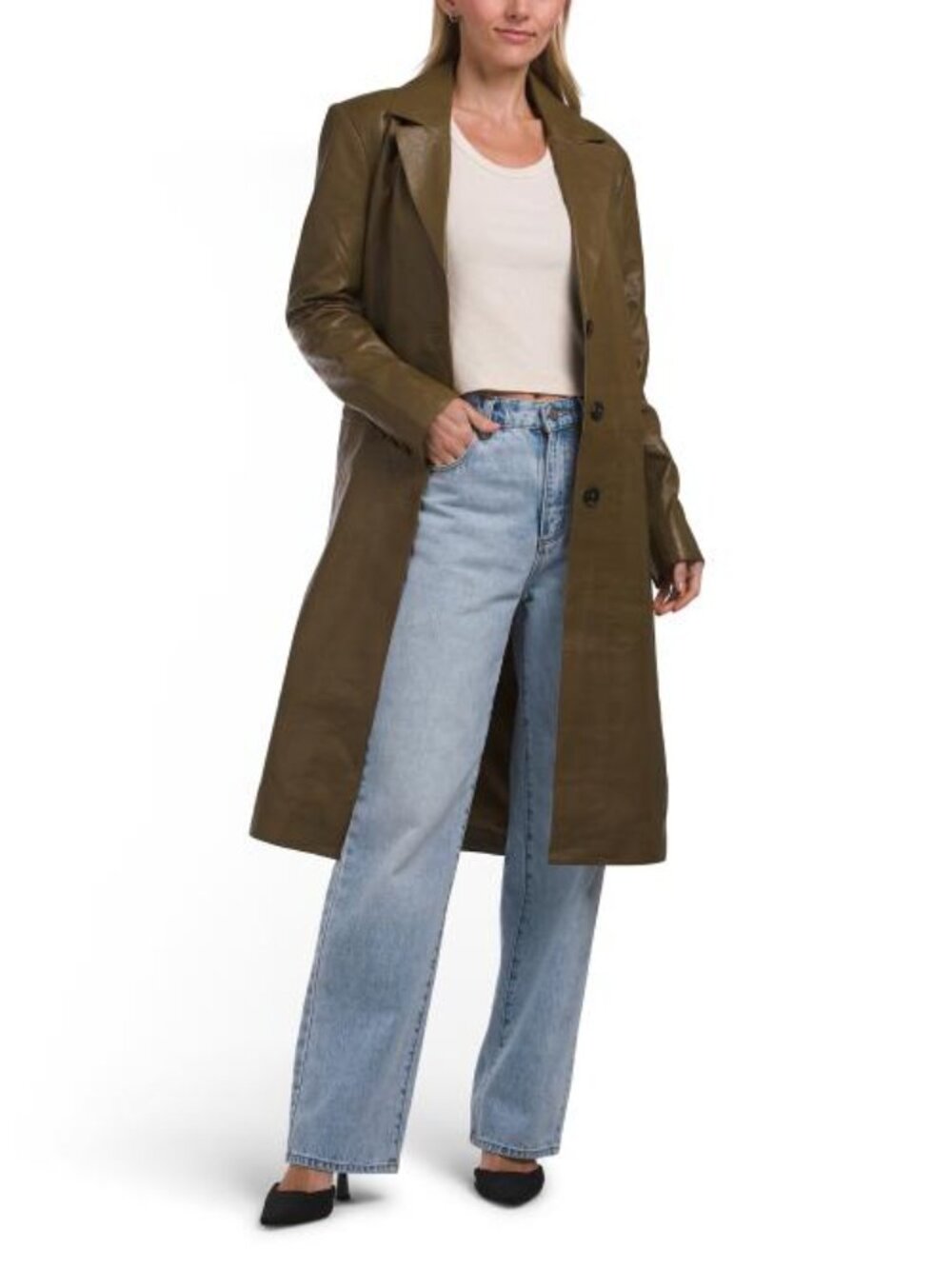 BOD & CHRISTENSEN Leather Angelica Trench Coat